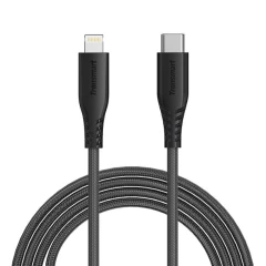  Datu kabeļi TRONSMART LCC05 Black Apple MFi USB-C to Lightning, M-M, 2M  melns