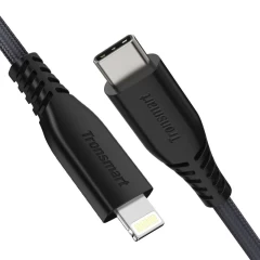  Datu kabeļi TRONSMART LCC05 Black Apple MFi USB-C to Lightning, M-M, 2M  melns