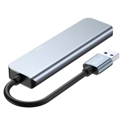  Datu kabeļi TECH-PROTECT V0-HUB ADAPTER 5IN1  pelēks