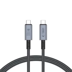  Datu kabeļi telefona maciņš pelēks TECH-PROTECT ULTRABOOST MAX USB 4.0 8K 40GBPS TYPE-C CABLE PD240W 100CM