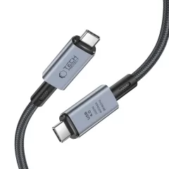  Datu kabeļi telefona maciņš pelēks TECH-PROTECT ULTRABOOST MAX USB 4.0 8K 40GBPS TYPE-C CABLE PD240W 100CM