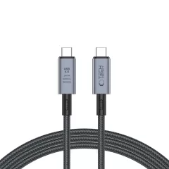  Datu kabeļi telefona maciņš pelēks TECH-PROTECT ULTRABOOST MAX USB 4.0 8K 40GBPS TYPE-C CABLE PD240W 200CM