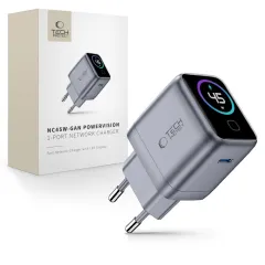 Aksesuāri Datu kabeļi Viedierīču Aksesuāri TECH-PROTECT POWERVISION NC45W-GAN 1-PORT NETWORK CHARGER PD 45W