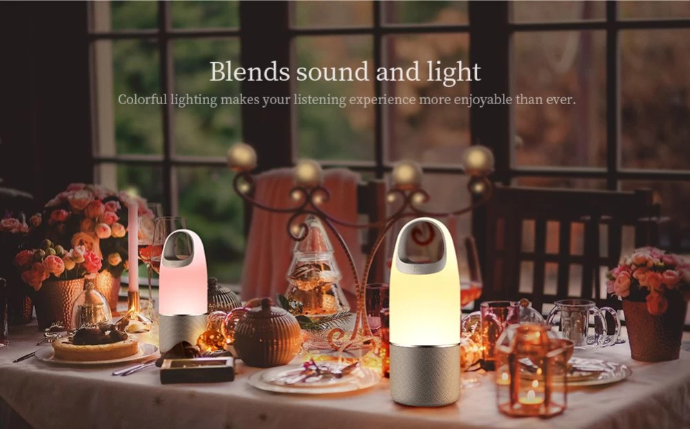 Puhelintarvikkeet Bluetooth-kaiuttimet COZY Bluetooth Speaker/ Power Bank/LED Light  valkoinen