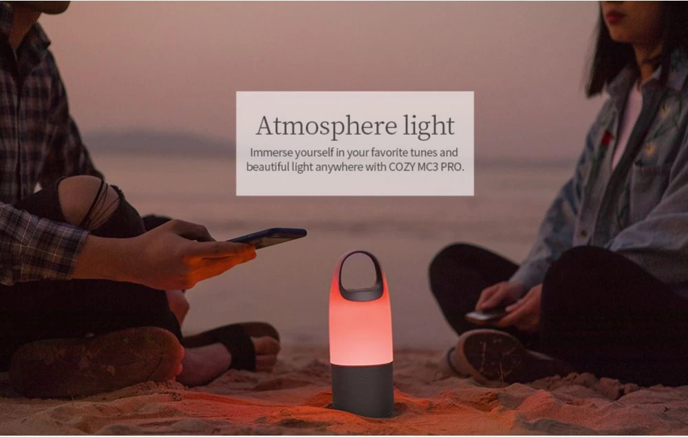 Puhelintarvikkeet Bluetooth-kaiuttimet COZY Bluetooth Speaker/ Power Bank/LED Light  valkoinen