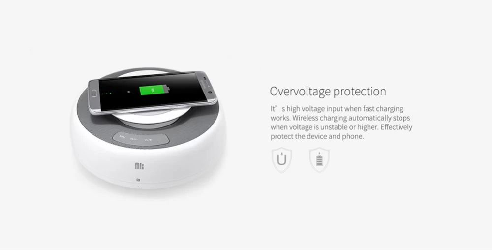Bluetooth skaļruņi Nillkin Cozy MC2 Speaker QI Charging  balts