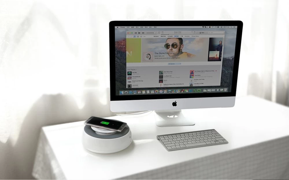 Bluetooth skaļruņi Nillkin Cozy MC2 Speaker QI Charging  balts
