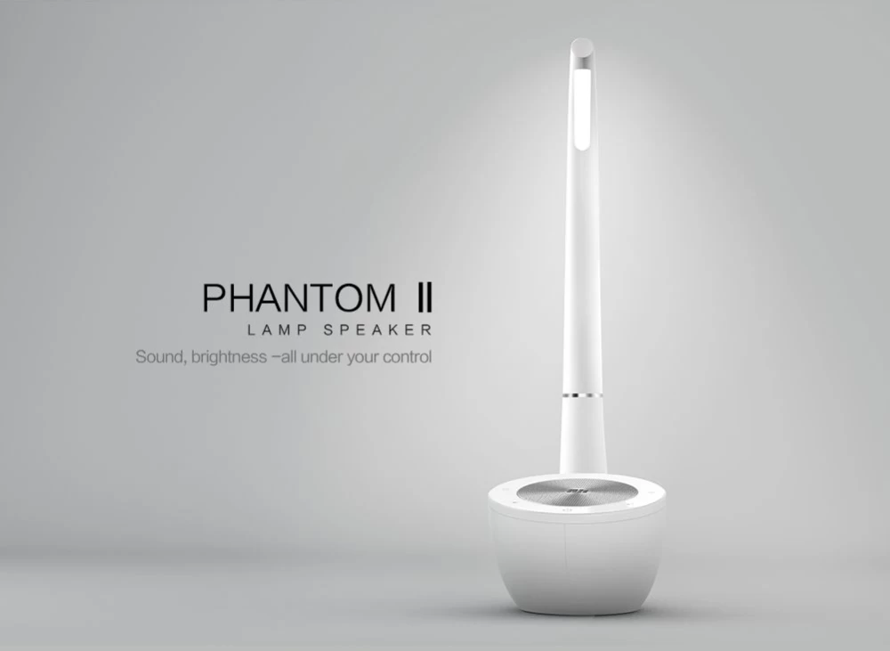 Bluetooth skaļruņi Phantom Ⅱ LED Lamp / Speaker  balts