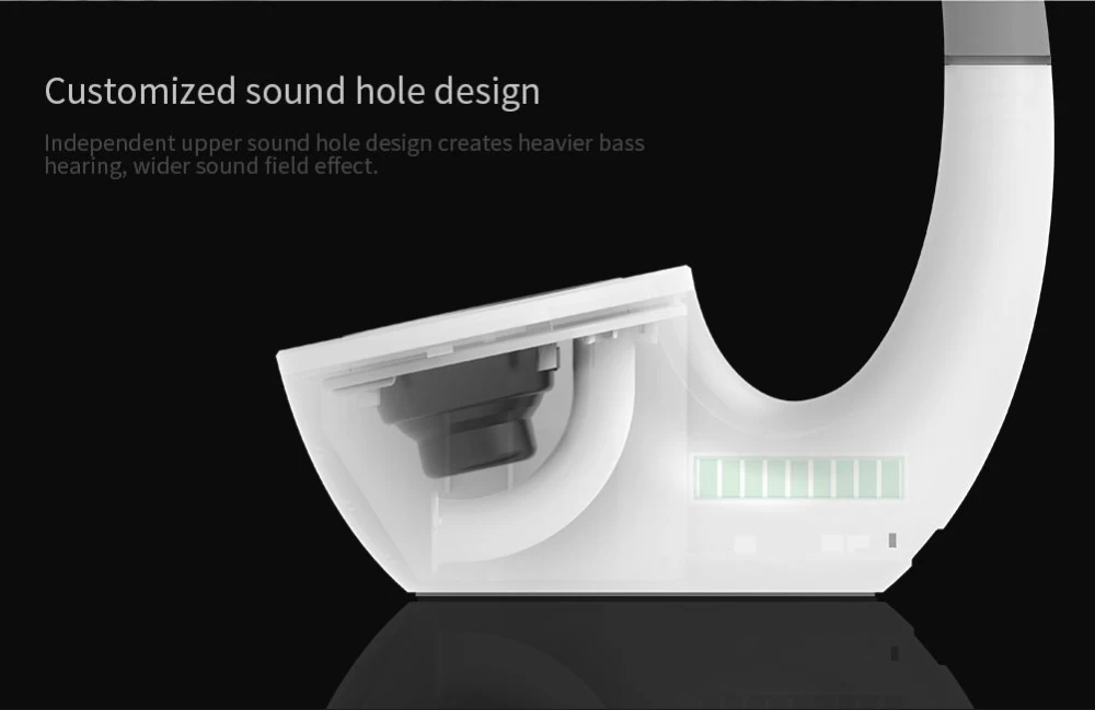 Bluetooth skaļruņi Phantom Ⅱ LED Lamp / Speaker  balts