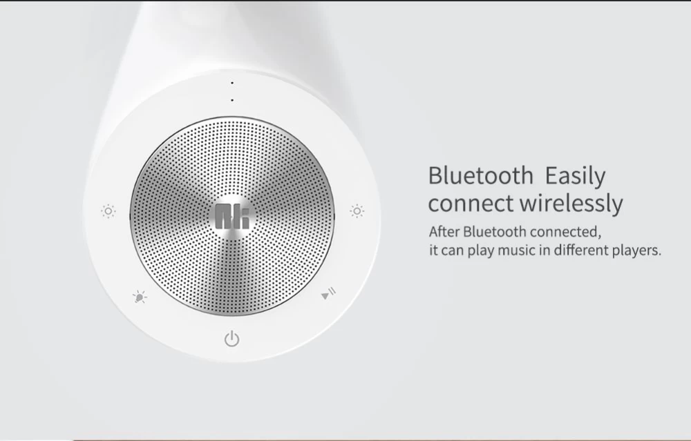 Bluetooth skaļruņi Phantom Ⅱ LED Lamp / Speaker  balts