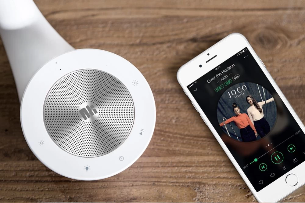 Bluetooth skaļruņi Phantom Ⅱ LED Lamp / Speaker  balts