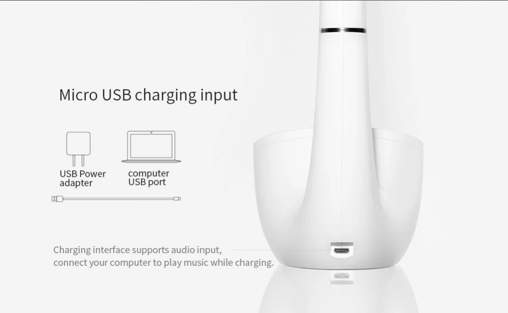 Bluetooth skaļruņi Phantom Ⅱ LED Lamp / Speaker  balts