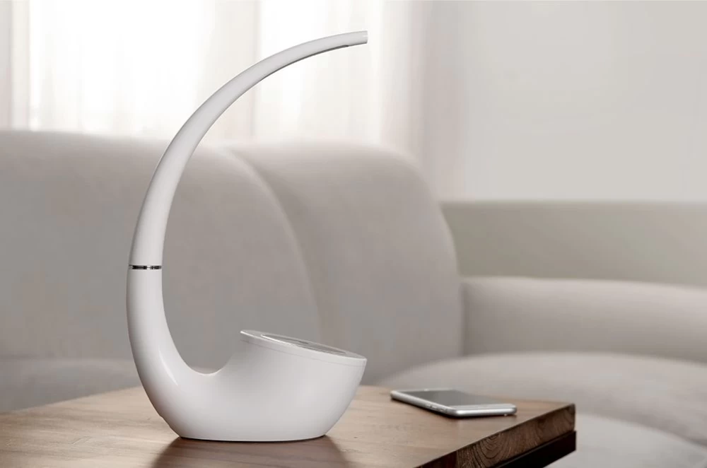 Bluetooth skaļruņi Phantom Ⅱ LED Lamp / Speaker  balts