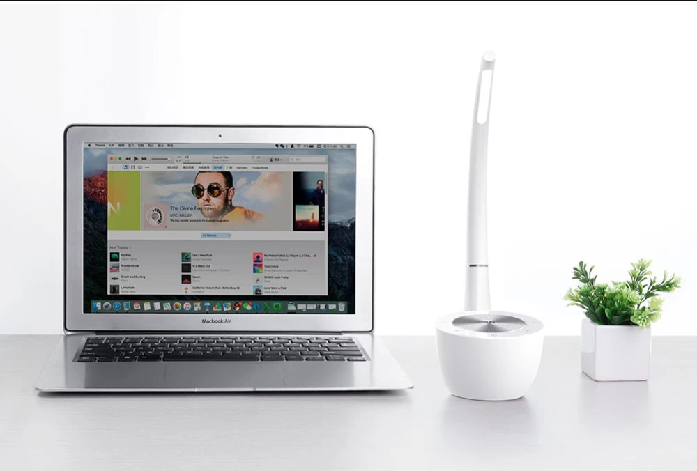 Bluetooth skaļruņi Phantom Ⅱ LED Lamp / Speaker  balts