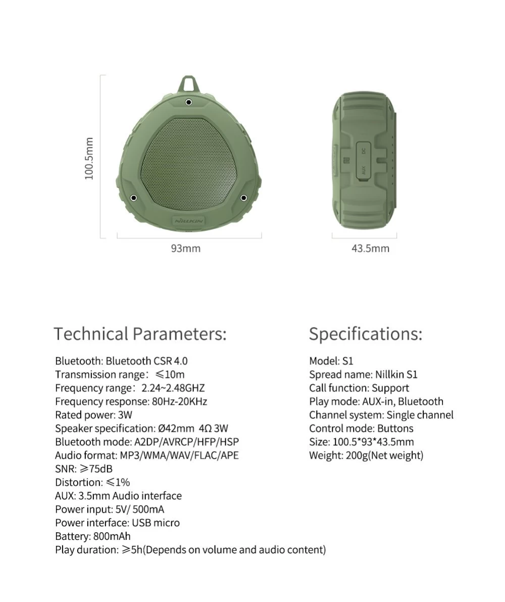 Tillbehör Bluetooth högtalare PlayVox Wireless Speaker  röd