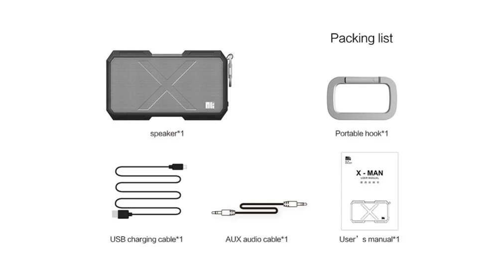 Bluetooth skaļruņi Nillkin X-Man IPX4 Waterproof Speaker  zaļš