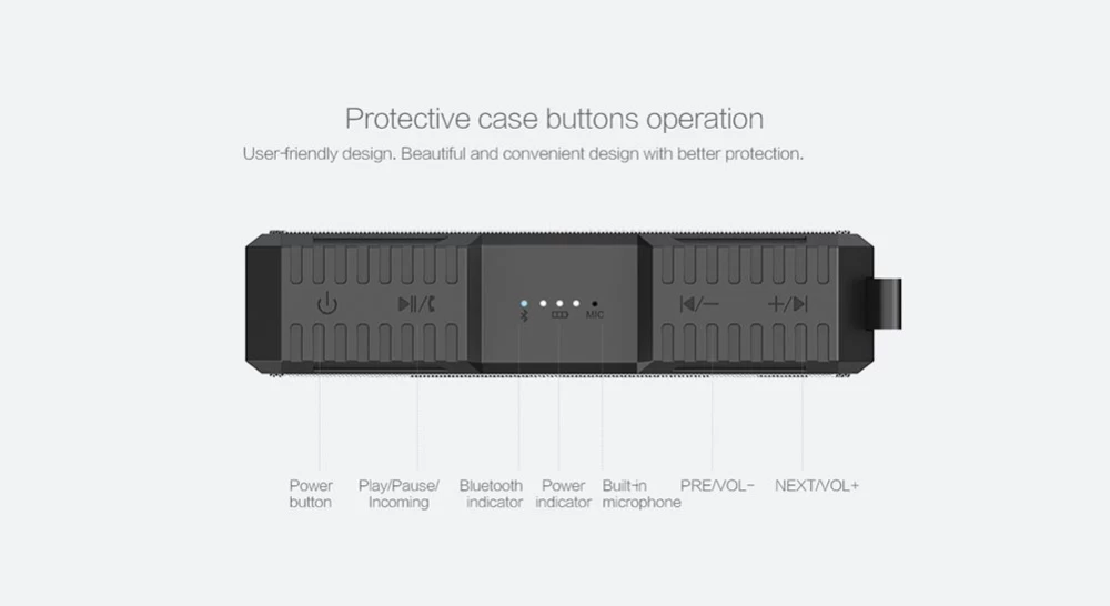 Bluetooth skaļruņi Nillkin X-Man IPX4 Waterproof Speaker  zaļš