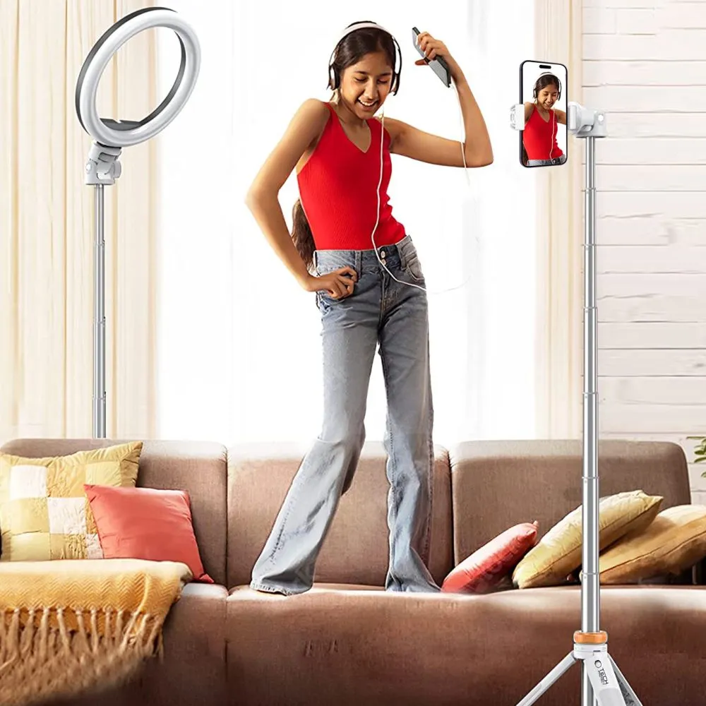  Selfie Stick TECH-PROTECT L03S BLUETOOTH SELFIE STICK TRIPOD  balts