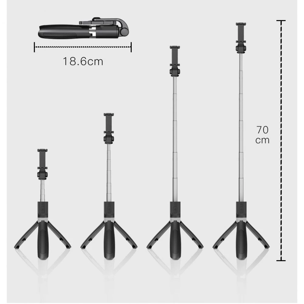  Selfie Stick TECH-PROTECT L01S Wireless Tripod  melns