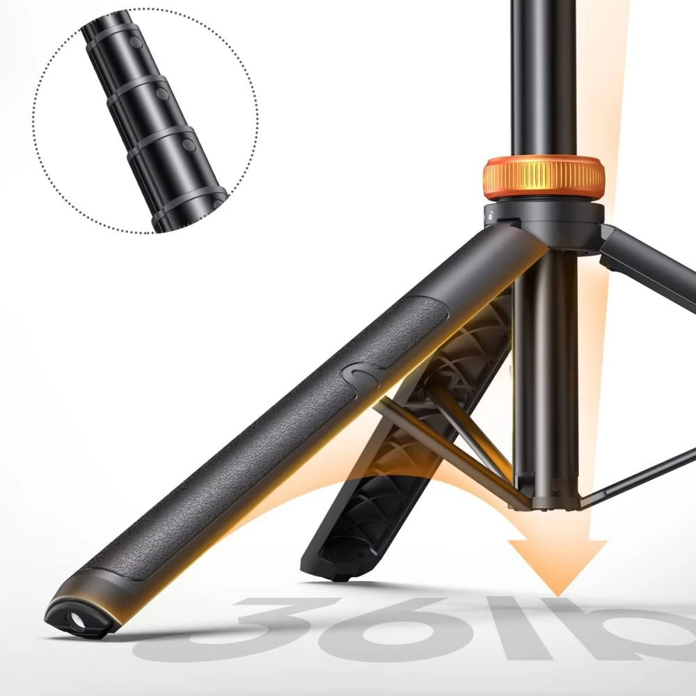  Selfie Stick TECH-PROTECT L03S WIRELESS SELFIE STICK TRIPOD  melns
