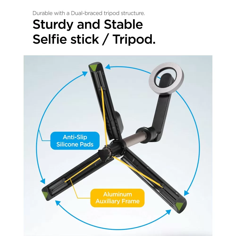  Selfie Stick SPIGEN S570W MAGSAFE BLUETOOTH SELFIE STICK TRIPOD  melns