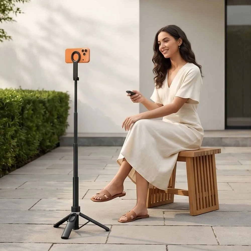  Selfie Stick TECH-PROTECT L11S MAGSAFE BLUETOOTH SELFIE STICK TRIPOD Viedierīču melns