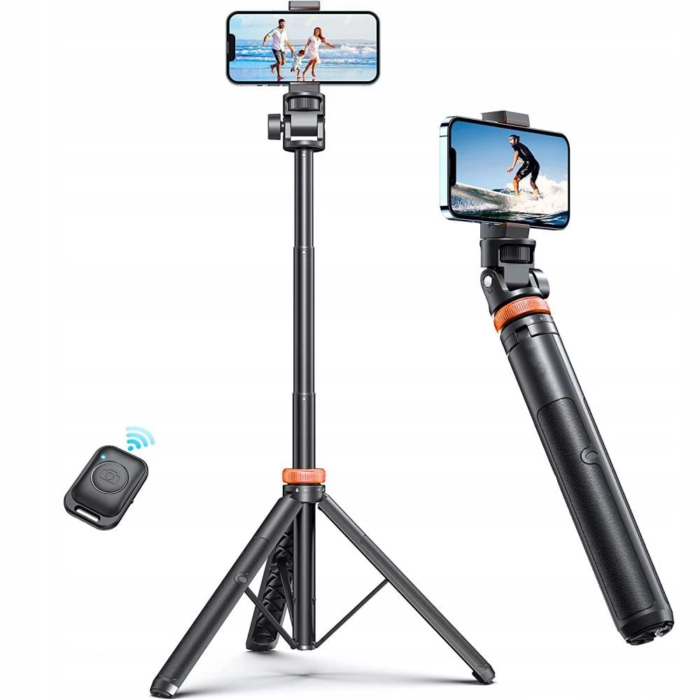  Selfie Stick TECH-PROTECT L03S WIRELESS SELFIE STICK TRIPOD  melns