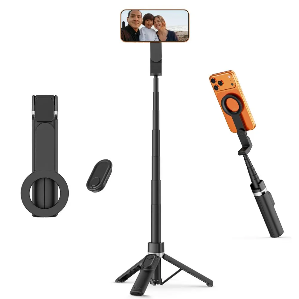  Selfie Stick TECH-PROTECT L11S MAGSAFE BLUETOOTH SELFIE STICK TRIPOD Viedierīču melns