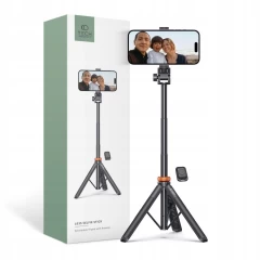  Selfie Stick TECH-PROTECT L03S WIRELESS SELFIE STICK TRIPOD  melns