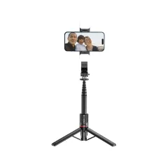  Selfie Stick TECH-PROTECT L05S BLUETOOTH SELFIE STICK TRIPOD & LED LIGHT  melns