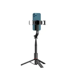  Selfie Stick TECH-PROTECT L05S BLUETOOTH SELFIE STICK TRIPOD & LED LIGHT  melns