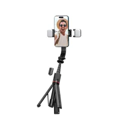  Selfie Stick TECH-PROTECT L05S BLUETOOTH SELFIE STICK TRIPOD & LED LIGHT  melns