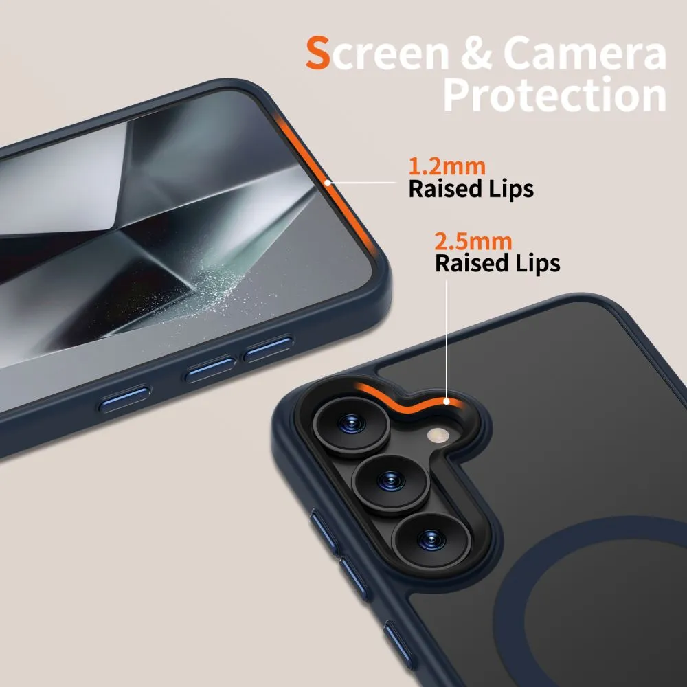 Samsung Galaxy S25 vāciņš zils TECH-PROTECT MAGMAT MAGSAFE