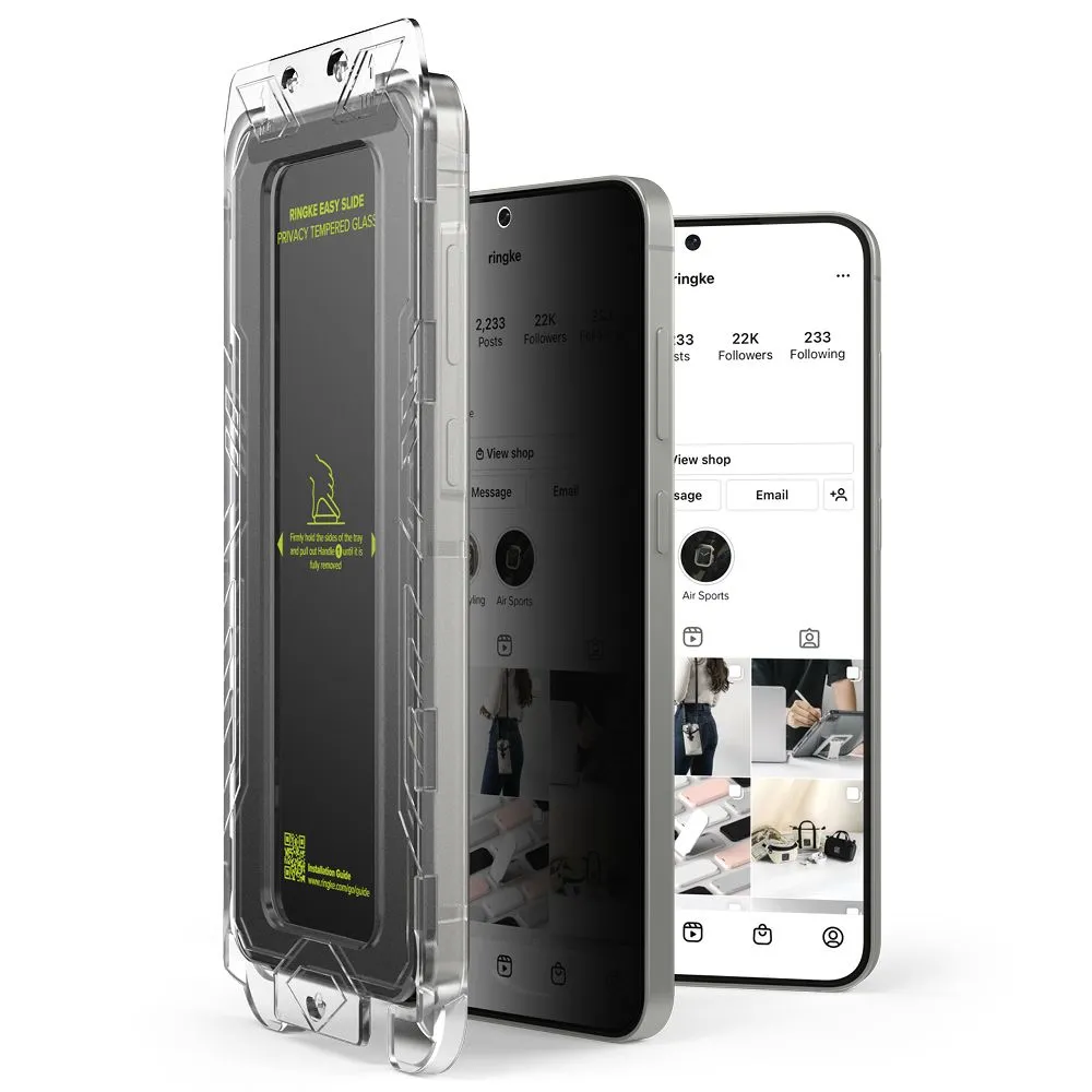 Samsung Galaxy S25 защитное стекло  RINGKE EASY SLIDE PRIVACY 2-PACK