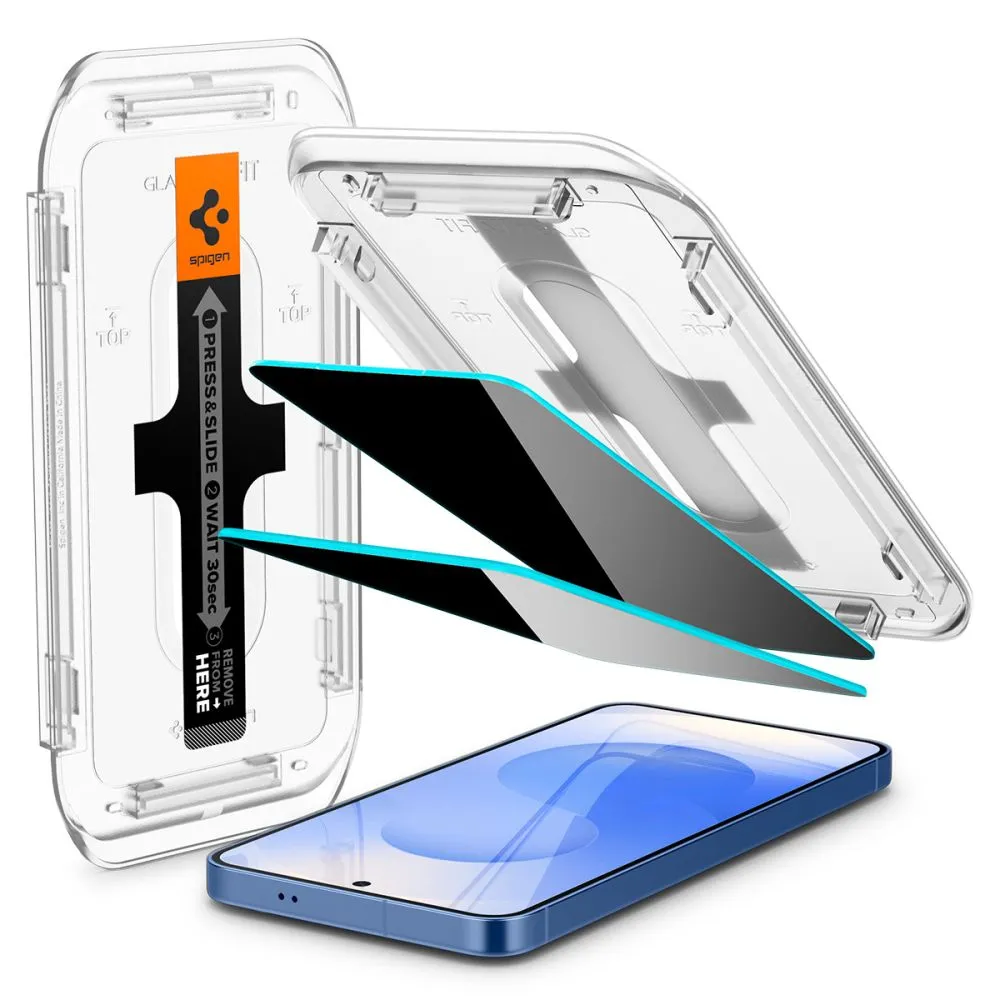 Samsung Galaxy S25 защитное стекло  SPIGEN GLAS.TR ”EZ FIT” HD PRIVACY 2-PACK