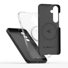 Samsung Galaxy S25 vāciņš melns TECH-PROTECT LIQUID SILICONE MAGSAFE