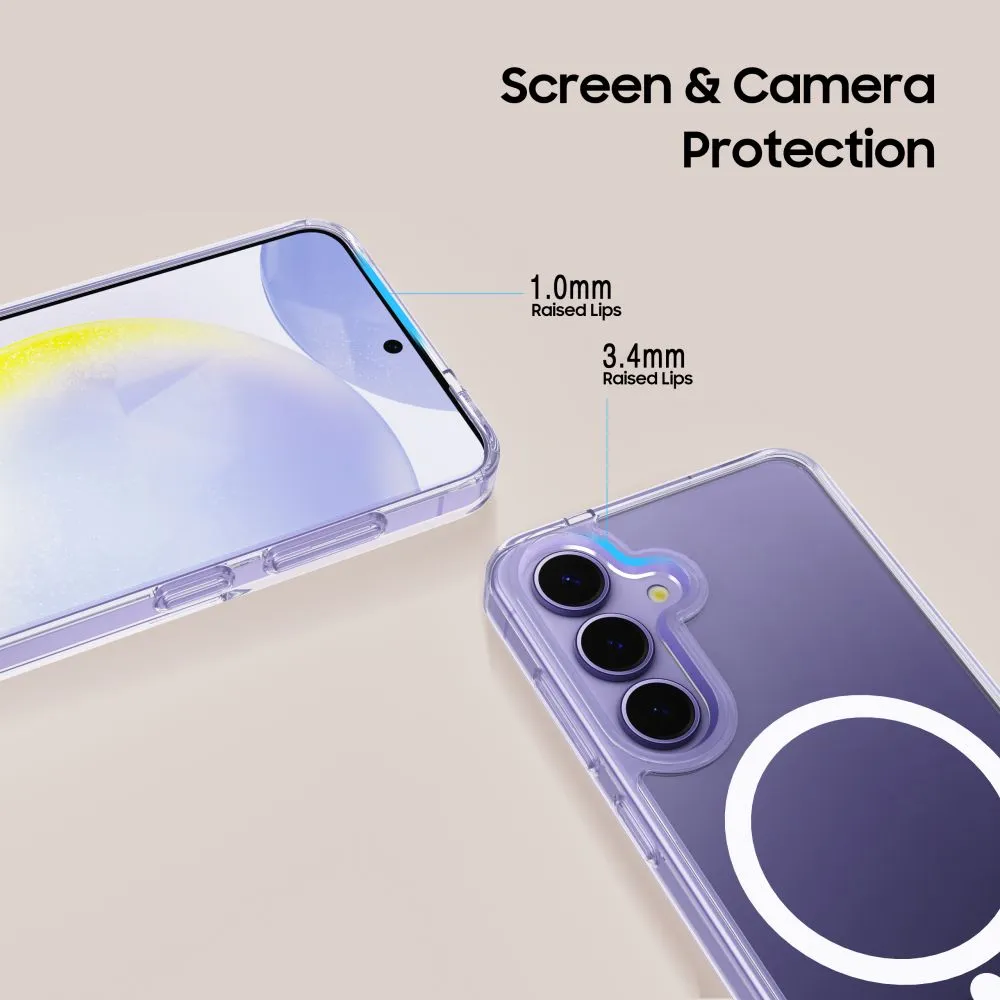 Samsung Galaxy S25 Plus чехол прозрачный TECH-PROTECT FLEXAIR HYBRID MAGSAFE