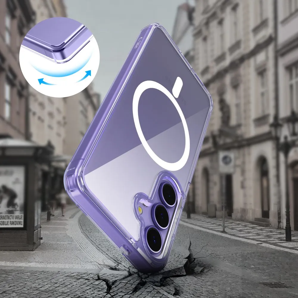 Samsung Galaxy S25 Plus чехол прозрачный TECH-PROTECT FLEXAIR HYBRID MAGSAFE