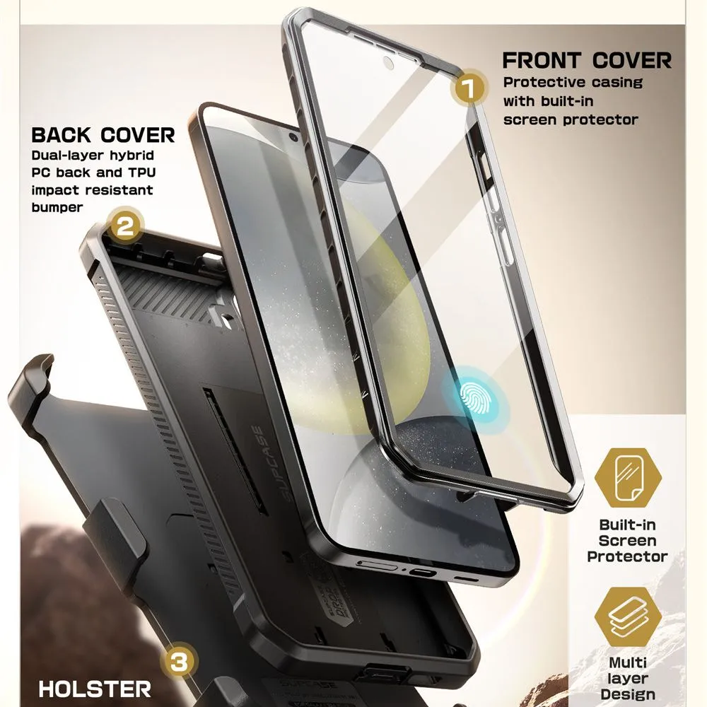 Samsung Galaxy S25 Plus чехол черный SUPCASE UNICORN BEETLE PRO 2-SET