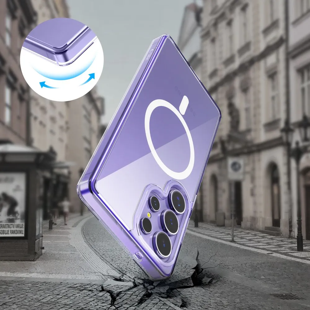 Samsung Galaxy S25 Ultra vāciņš caurspīdīgs TECH-PROTECT FLEXAIR HYBRID MAGSAFE