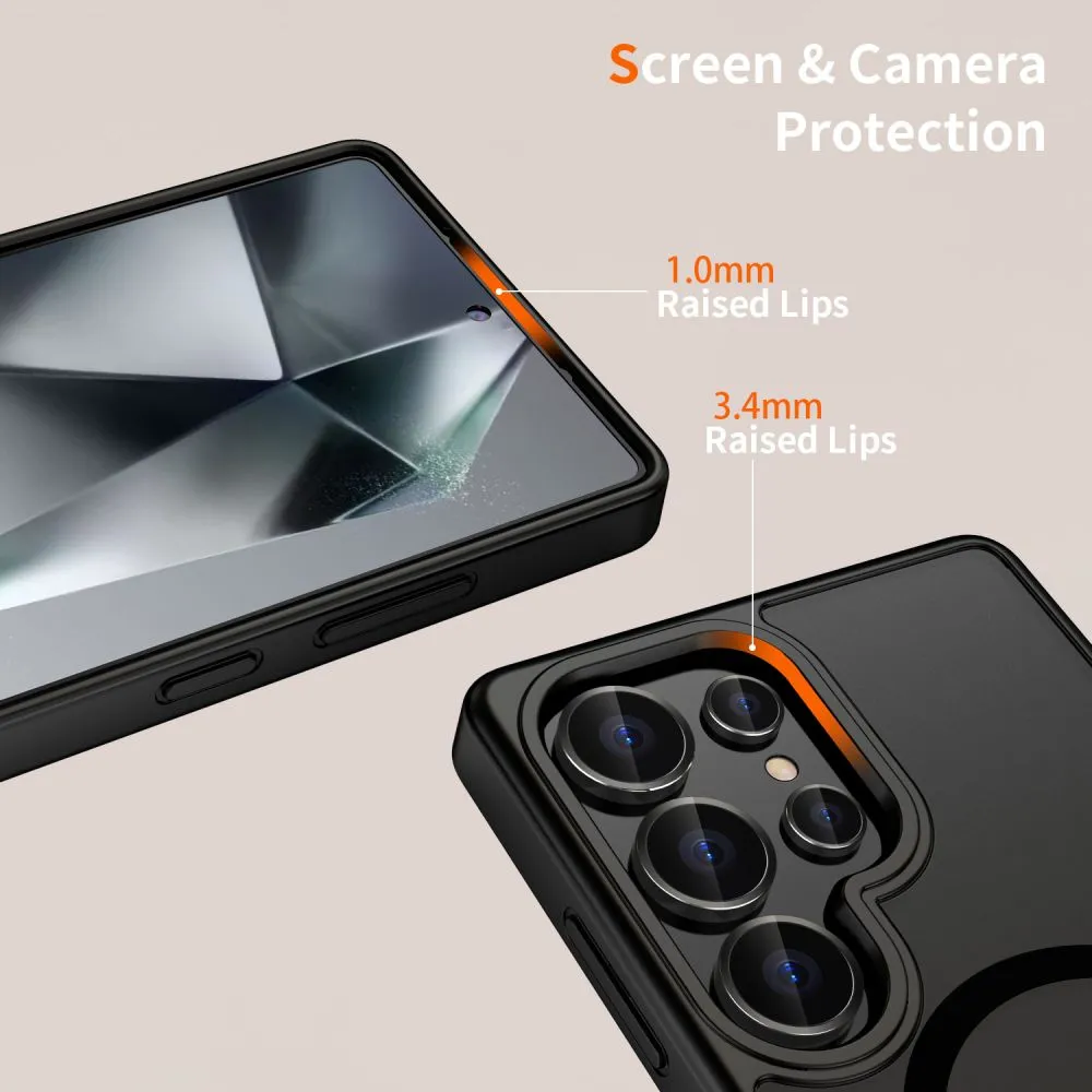 Samsung Galaxy S25 Ultra vāciņš melns TECH-PROTECT MAGMAT MAGSAFE