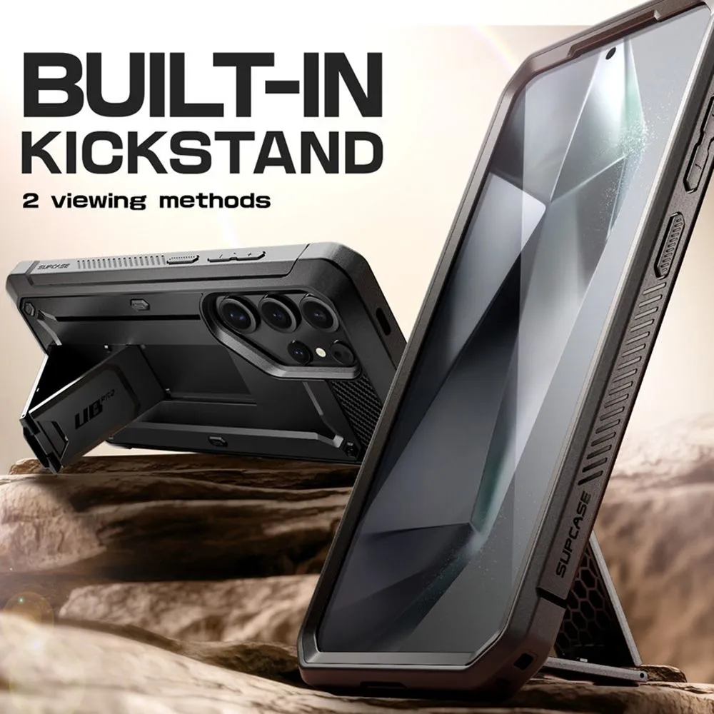 Samsung Galaxy S25 Ultra vāciņš melns SUPCASE UNICORN BEETLE PRO 2-SET