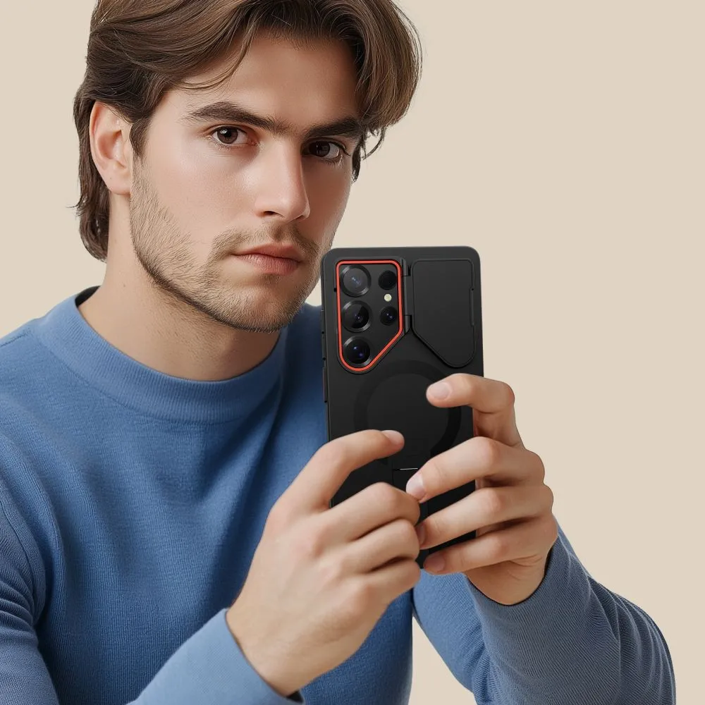 Samsung Galaxy S25 Ultra vāciņš melns TECH-PROTECT KEVLAR AURA MAGSAFE
