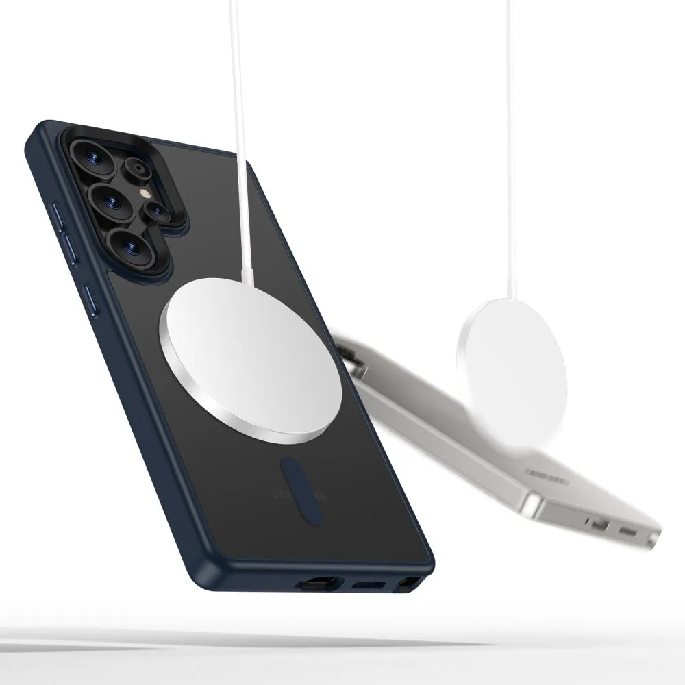 Samsung Galaxy S25 Ultra чехол синий TECH-PROTECT MAGMAT MAGSAFE