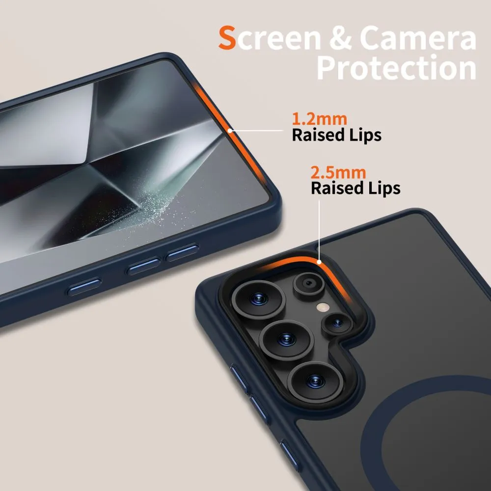 Samsung Galaxy S25 Ultra чехол синий TECH-PROTECT MAGMAT MAGSAFE