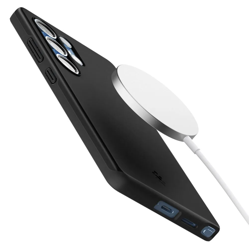 Samsung Galaxy S25 Ultra vāciņš melns SPIGEN THIN FIT MAG MAGSAFE