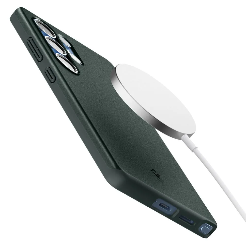Samsung Galaxy S25 Ultra vāciņš zaļš SPIGEN THIN FIT MAG MAGSAFE