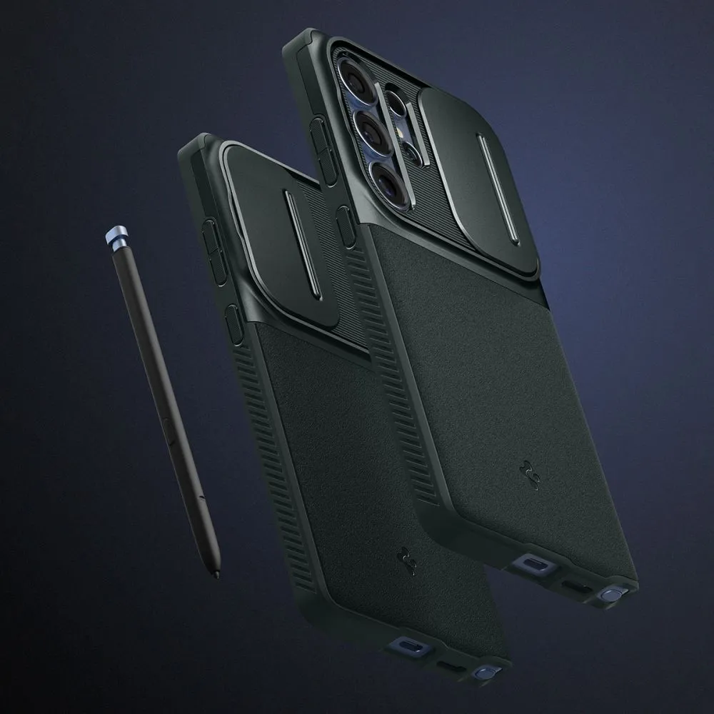 Samsung Galaxy S25 Ultra vāciņš zaļš SPIGEN OPTIK ARMOR