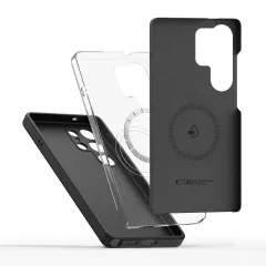 Samsung Galaxy S25 Ultra skal svart TECH-PROTECT LIQUID SILICONE MAGSAFE