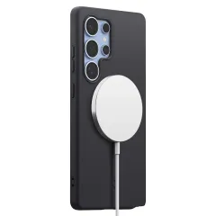 Samsung Galaxy S25 Ultra skal svart SPIGEN SILICONE FIT MAG MAGSAFE
